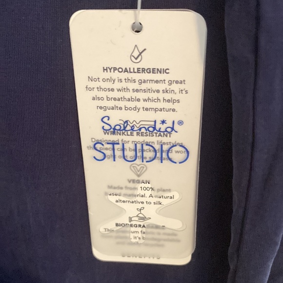 Splendid Women’s Striped V-Neck Hooded Pullover - Picture 8 of 9